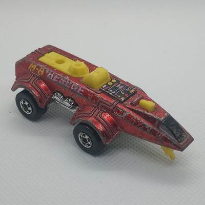 Hot Wheels Space Racer 1:64 Diecast Car Red/Yellow 1978 Used