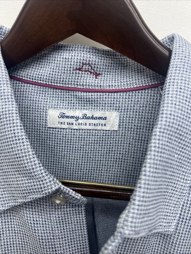 Tommy Bahama The San Lucio Stretch Men’s Blue Pattern Long Sleeve Shirt-Size XXL - Picture 4 of 8