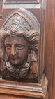 Antique Minor Flaws Ornate Saint Face George Prince &Co Organ Hardwood Woodwork
