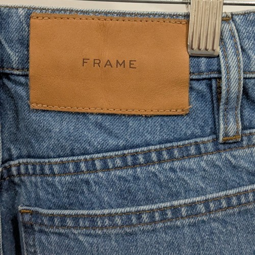 Frame Le Italien Straight Leg Jean In Pure Blue Women's 23 - Picture 4 of 8