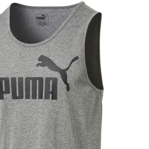 Puma Men's Big and Tall Crew Neck Sleeveless Tank Top in Gray-Size 2XL - Picture 2 of 4
