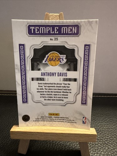 2023-24 Panini Phoenix #25 Anthony Davis Temple Men - Imagen 2 de 2