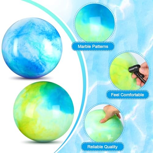 2 Pcs 15 Inch 18 Inch Marbleized Bouncy Balls Large Hedstrom Ball Inflatable - Picture 4 of 7