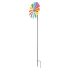 1PC Delicate Rural Style Windmill Decor Garden Iron Art Colored Pinwheel Decor