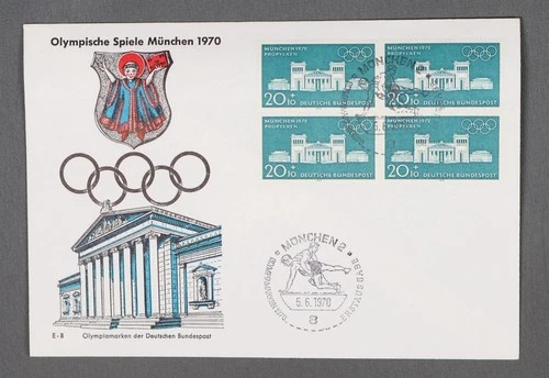 MayfairStamps Germany FDC 1970 Block Munchen Olympics Wrestling First Day Cover