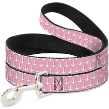 Dog Leash Anchor2 Monogram Baby Pink/Baby Blue/White