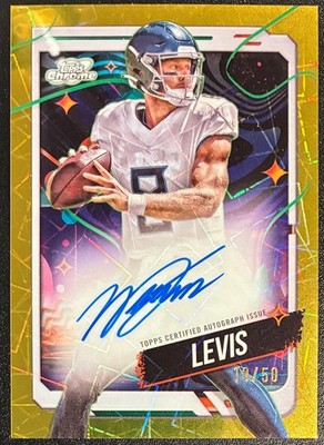 2024 Topps Chrome Cosmic WILL LEVIS Gold Interstellar Refractor Auto #10/50
