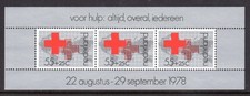 9008 — Netherlands — Souvenir Sheet of 3 — 1978, Dutch Red Cross. #B547a MNH