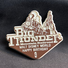 Walt Disney World 1980 Cast Member 9th Birthday Big Thunder Mountain Button Pin