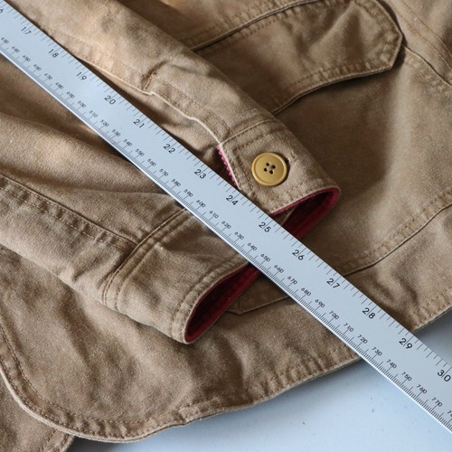 Joe Browns Canvas Jacket Mens 2XL Utility Chore Quilted Corduroy Collar Tan - Picture 15 of 16
