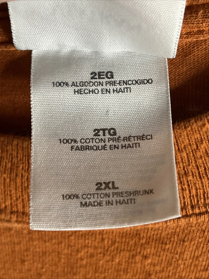 Texas Longhorns Size 2XL LS T-Shirt Viatran Heavy Weight Burnt Orange Vintage - Image 4 of 4