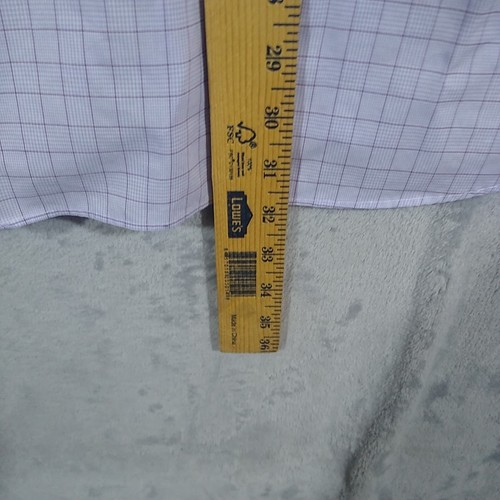Lauren Ralph Lauren Men Shirt 17.5 36/37 Classic Fit Long Sleeve Purple Check - Picture 5 of 5