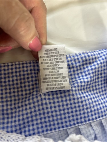 Aria Womens Nightgown Sleeveless Below Knee Cotton Knit Blue Checked Sz M NWT - 第 11/12 張圖片