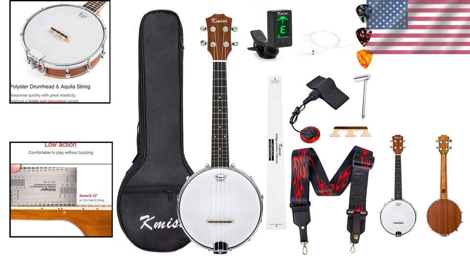 Compact 23'' Banjo Ukulele for On-The-Go Musicians - Image 2 of 4