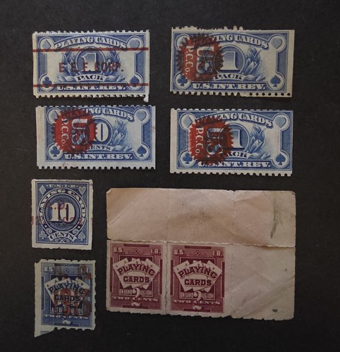 US Playing Cards BOB Used Revenue Stamp Lot T15392