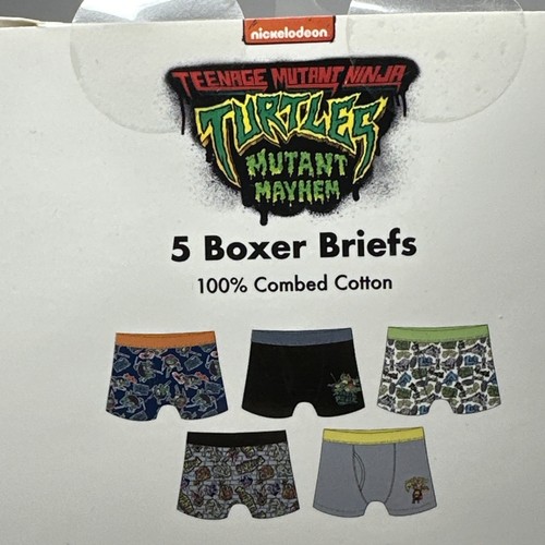 Teenage Mutant Ninja Turtles Boys Set of 5 Size 4 Boxer Briefs New TMNT - Picture 9 of 21