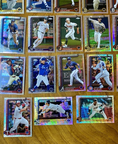 2025 Topps Chrome (LOT 42) TOPPS LOGOFRACTOR Fanatics Parallel Rookie Vets Volpe - Picture 10 of 11