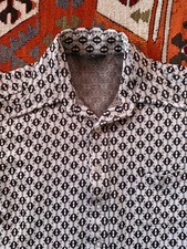 Vintage Early 70's Late 60  s  JC Penney Short Sleeve Button Shirt Size Large