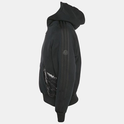 Moncler x Adidas Black Cotton Knit Puffer Trim Hoodie XS | eBay