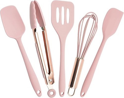 Kitchen Utensil Set,5 Pcs Mini Silicone Cooking Utensils Sets,Heat