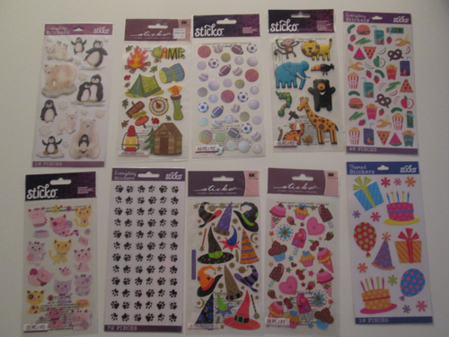 50 NIP Assorted packages of STICKO brand RANDOM STICKERS scrapbooking #42 - Picture 6 of 6