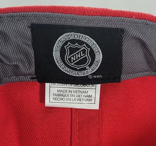 NHL Chicago Blackhawks Mütze Kappe verstellbar Klettverschluss Riemen hinten rot neu - Bild 7 von 7