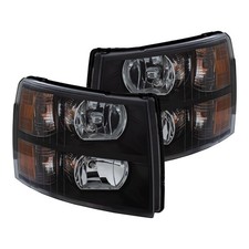 ANZO Crystal Headlights Set for Chevrolet Silverado 2500 & 3500 HD 2007-2013