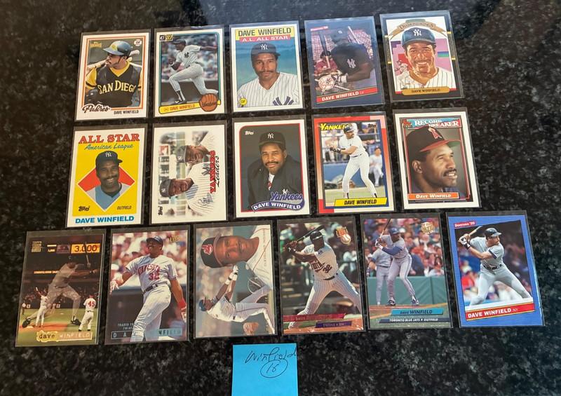 DAVE WINFIELD CARD LOT (W/1978 TOPPS REPRINT)................16 DIFFERENT