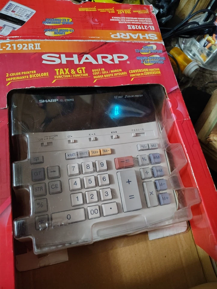 Sharp EL-2192RII 12-digit 2-Color Electronic Printing Calculator - 5D017793 - Image 2 of 4