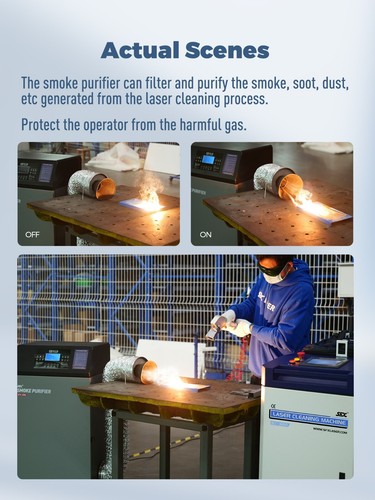 SFX BLC-1500W Laser Removing Rust Fiber Laser Cleaner 220V with Smoke Purifier - Picture 3 of 13