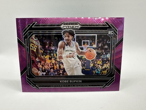 2023-24 Panini Prizm Draft Picks Kobe Bufkin Purple Ice Rookie Card /149 #22 - Picture 5 of 7
