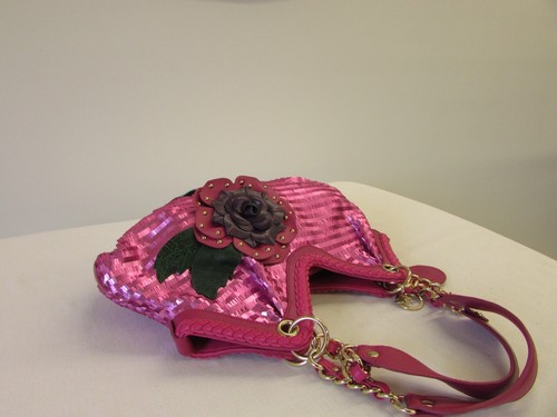 Designed in New York by Sharif Women Limited Edition Pink Sequins Shoulder Bag - Bild 2 von 8