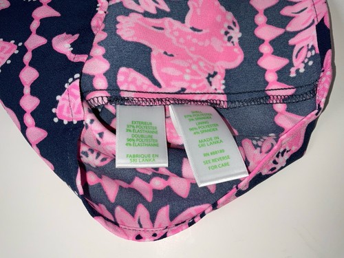 NWT Women’s Lilly Pulitzer Blanca Stretch Romper Blue Pink Perfect Pair Size 14 - Picture 8 of 8