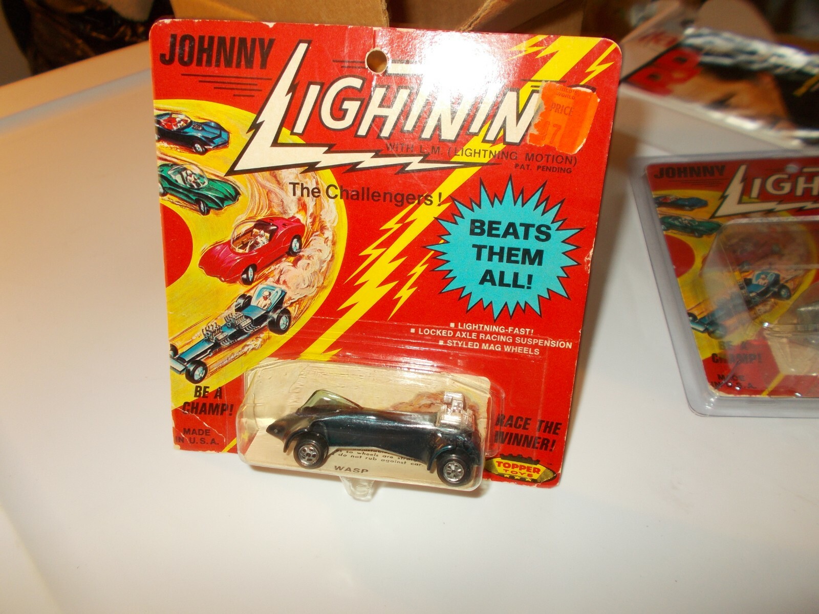1960'S TOPPER JOHNNY LIGHTNING WASP DARK azul BEAUTIFUL VHTF soporte minorista mayorista 1960'S TOPPER JOHNNY JOHNNY JOHNNY LIGHTNING WASP DARK azul BEAUTIFUL VHTF hermoso