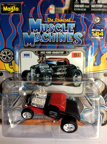 THE ORIGINAL MUSCLE MACHINES 1932 FORD ROADSTER 1/64 - 32 FORD STREET ROD - Picture 2 of 3