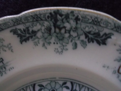Royal Staffordshire Pottery England Burslem Pagoda Yeddo 9" Inch Dinner Plate - Picture 3 of 4