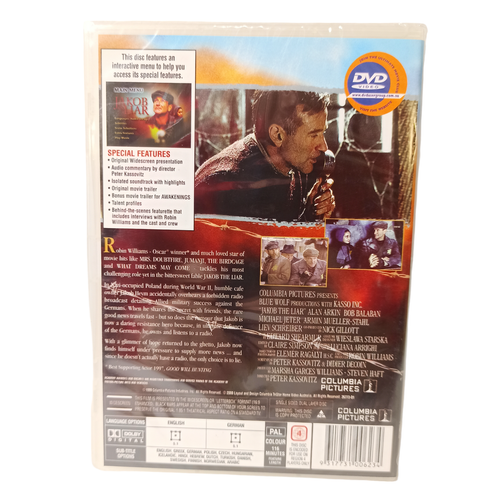 Jakob The Liar (DVD 1999) Drama War WW2 Ghetto News Hope R4 Brand New - Picture 2 of 12