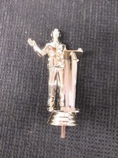 lot of 5 male public speaker presenter trophy parts PDU 5009 4 3/4" tall