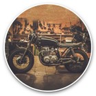 2 x Vinyl Stickers 20cm - Vintage Motorbike Bike Biker Retro #46399
