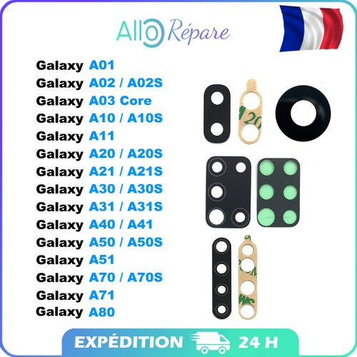 Vitre appareil photo lentille caméra Galaxy A01 A03 A10 A11 A20 A21S A30 A50 - Photo 1 sur 27