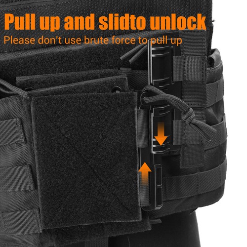 Tactical MOLLE Vest Quick Release Buckle Set Fast for Side Belt Cummerbund Strap - Picture 2 of 12