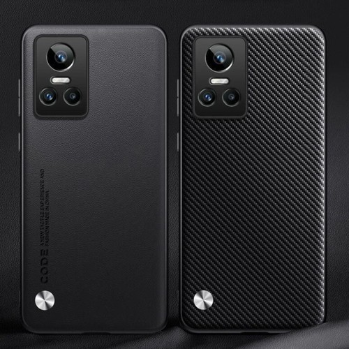 For Realme GT Neo3 Plain Leather Fabric Coated Rubber hard case cover - Zdjęcie 8 z 19