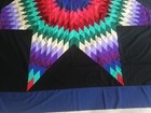 Machine  pieced Star  Queen Size Quilt top#J-169B — photo 9