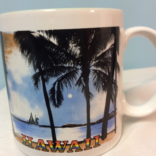 Tazza caffè Hilo Hattie Hawaii palma vista spiaggia spedizione gratuita - Foto 2 di 4