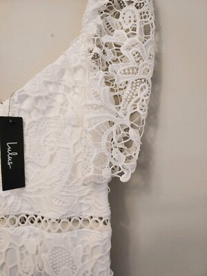 chinese dress ladies Mielle Lace Midi Dress White– Selfie Leslie main image 0