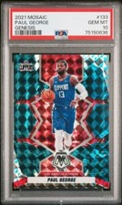 21-22 Panini Mosaic Paul George Genesis Prizm SSP  #133 LA Clippers PSA10 Pop1