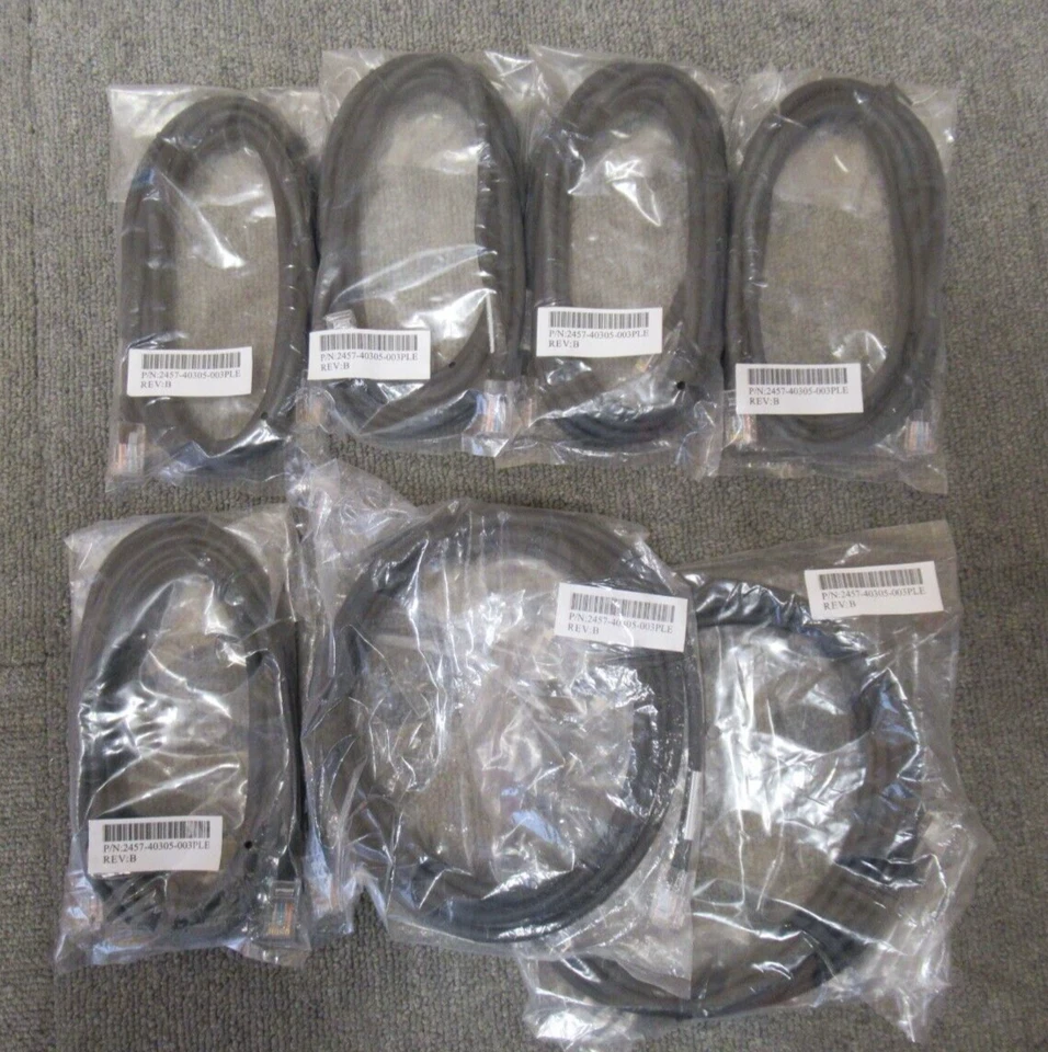 11 x Polycom 2457-40309-002 2457-40305-003 Cat5e 5ft 7ft Black UTP Patch Cable - Image 4 of 4
