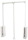 Hafele Pull Down Wardrobe Closet Rod Lift - 26 LB Load Capacity in White, Chrome
