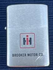 1962 Date - Booker Motors International Harvester Scout Zippo Lighter Dalton GA