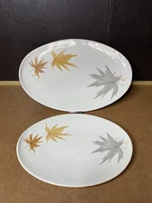 Iroquois Informal Ben Seibel Harvest Time Autumn Leaf 12" & 15” Serving Platters
